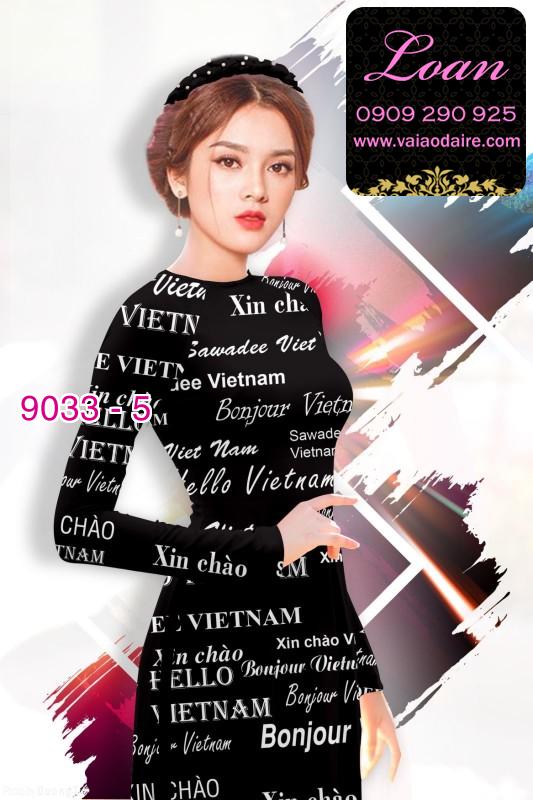 Vải áo dài chữ Việt Nam