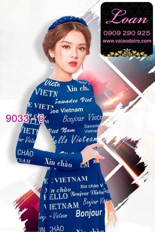 Vải áo dài chữ Việt Nam