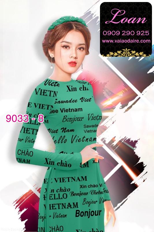 Vải áo dài chữ Việt Nam