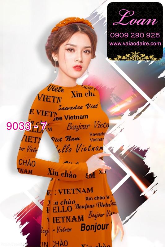 Vải áo dài chữ Việt Nam