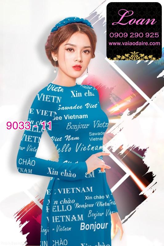 Vải áo dài chữ Việt Nam