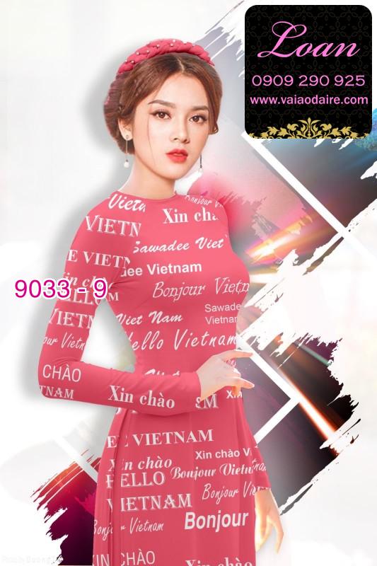 Vải áo dài chữ Việt Nam