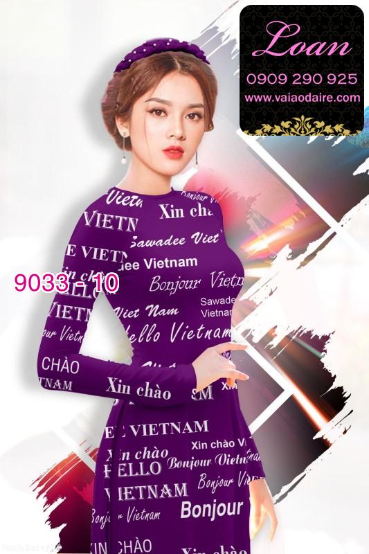 Vải áo dài chữ Việt Nam
