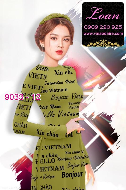 Vải áo dài chữ Việt Nam