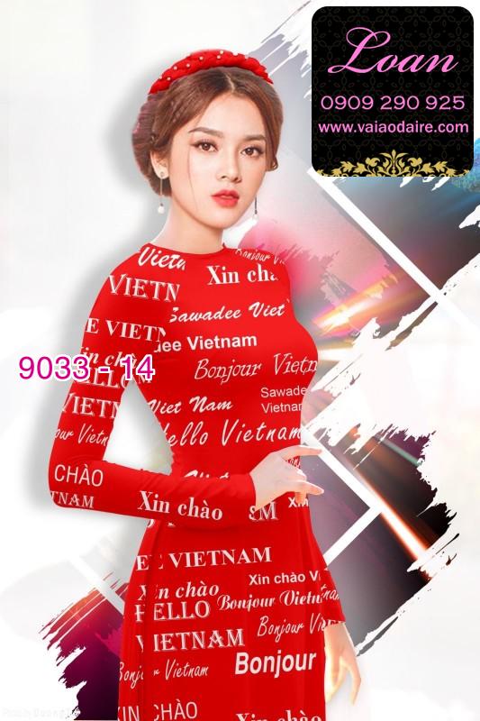 Vải áo dài chữ Việt Nam