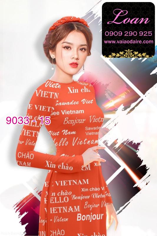 Vải áo dài chữ Việt Nam