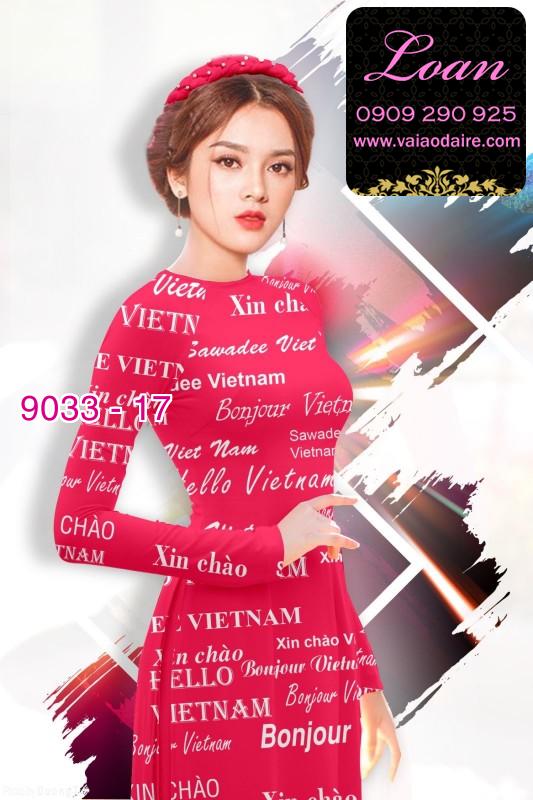 Vải áo dài chữ Việt Nam