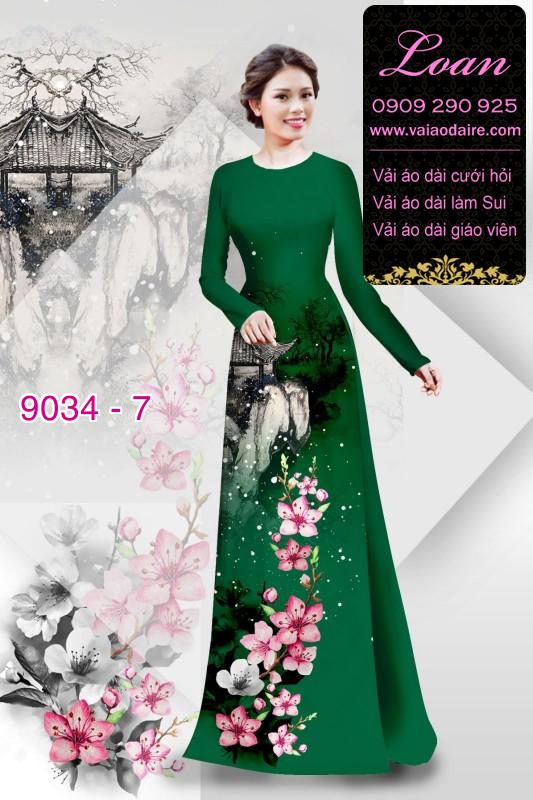 Vải áo dài phong cảnh