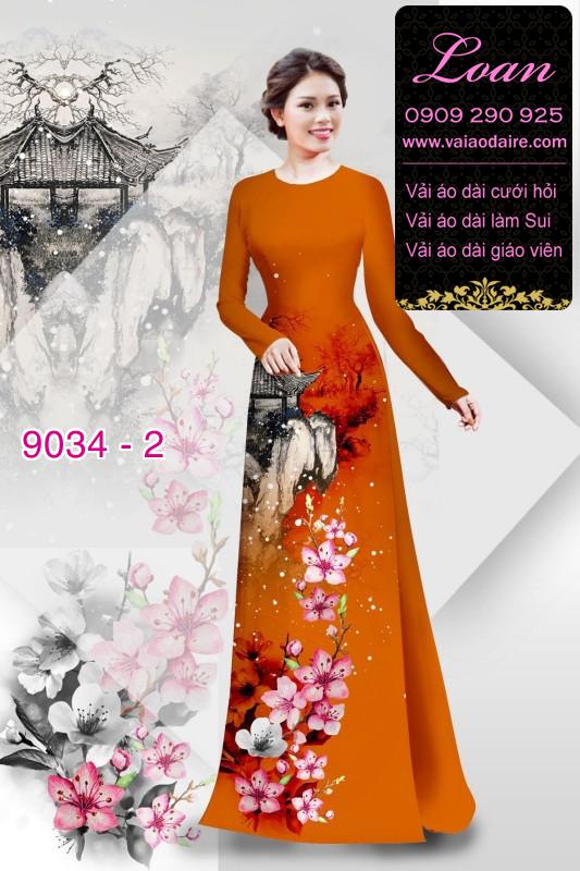 Vải áo dài phong cảnh