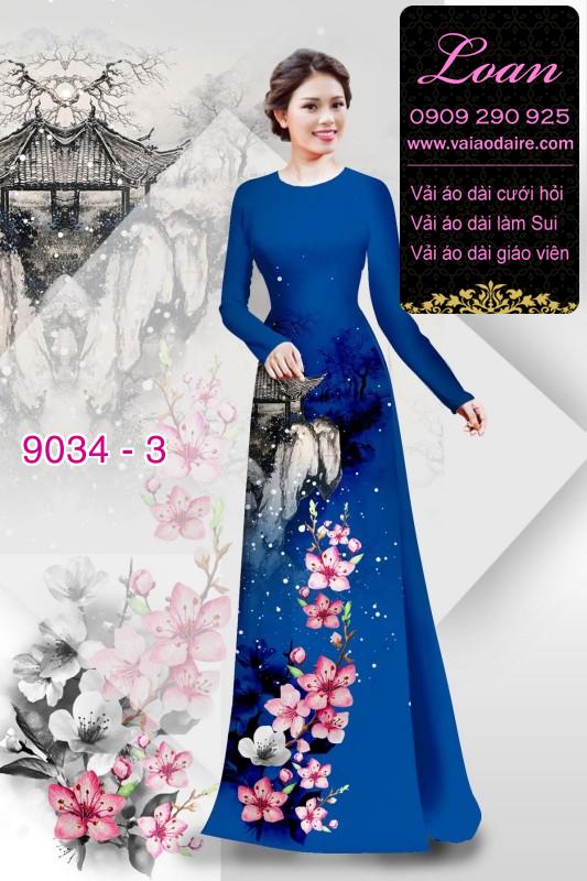 Vải áo dài phong cảnh