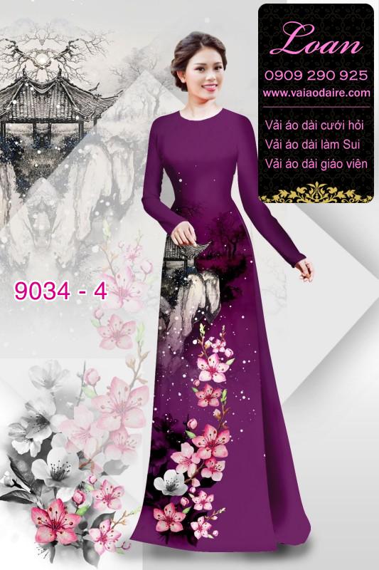 Vải áo dài phong cảnh