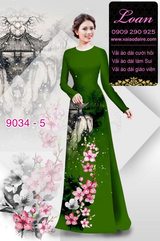 Vải áo dài phong cảnh