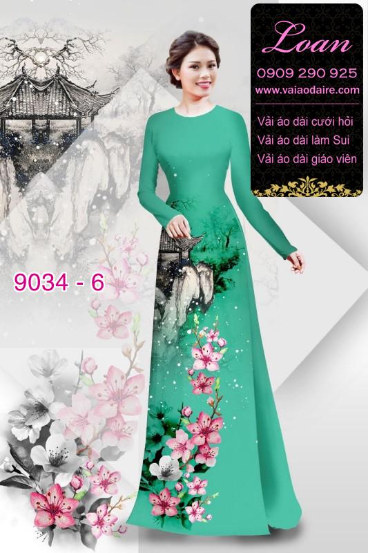 Vải áo dài phong cảnh