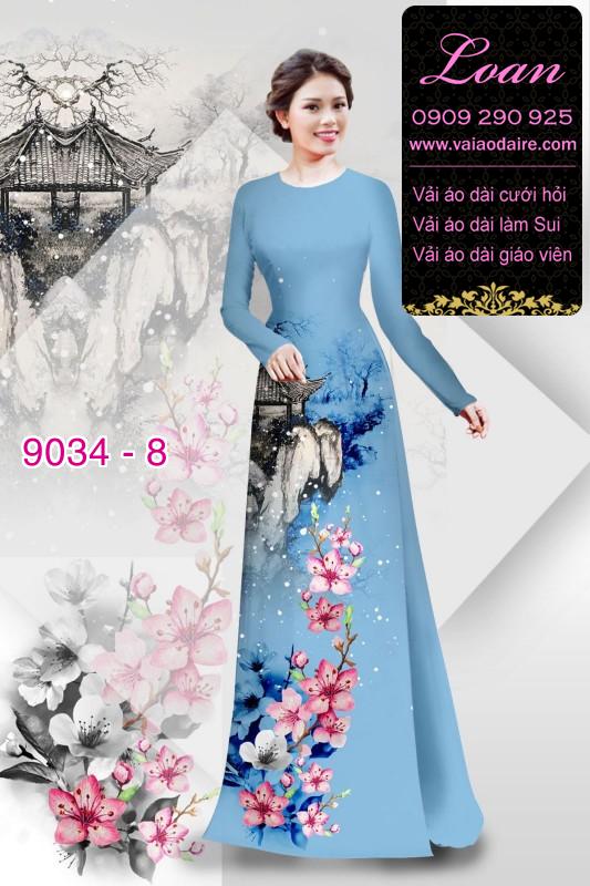 Vải áo dài phong cảnh