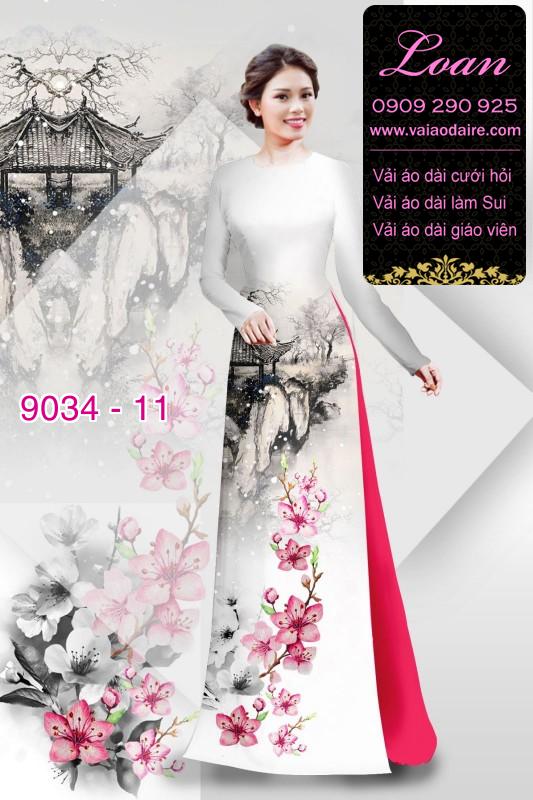Vải áo dài phong cảnh