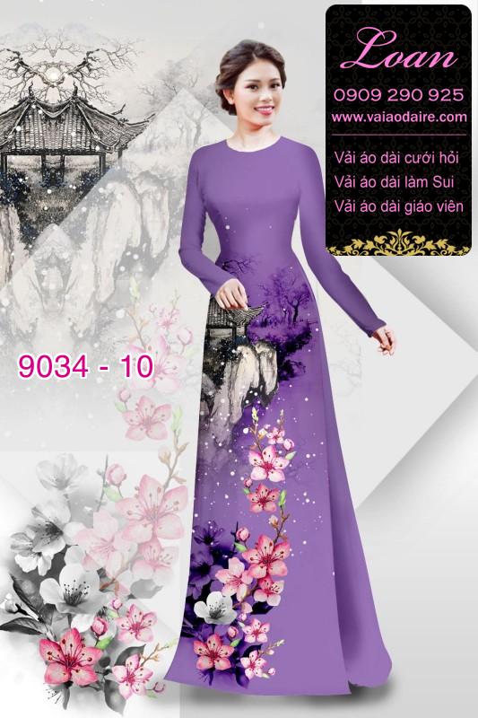 Vải áo dài phong cảnh