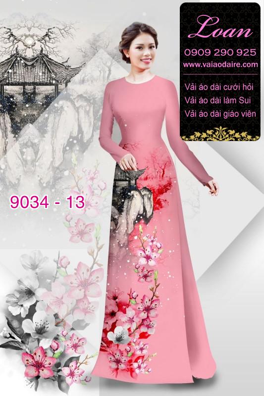 Vải áo dài phong cảnh