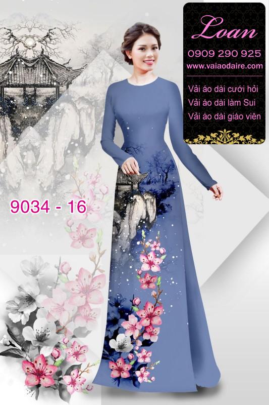 Vải áo dài phong cảnh