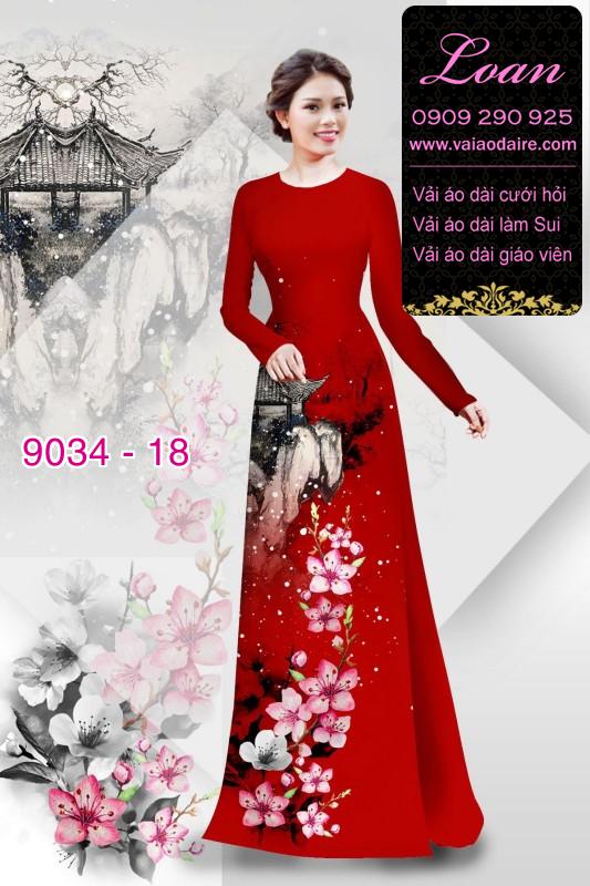 Vải áo dài phong cảnh
