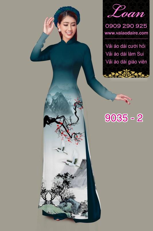 Vải áo dài phong cảnh