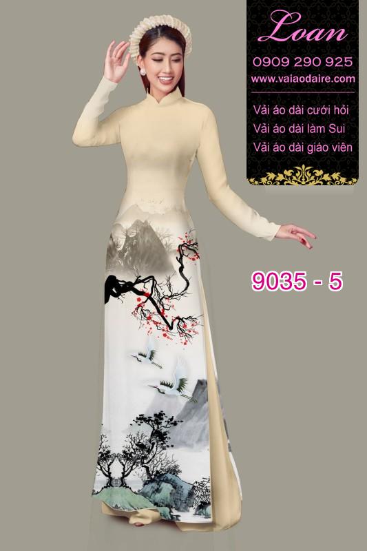 Vải áo dài phong cảnh