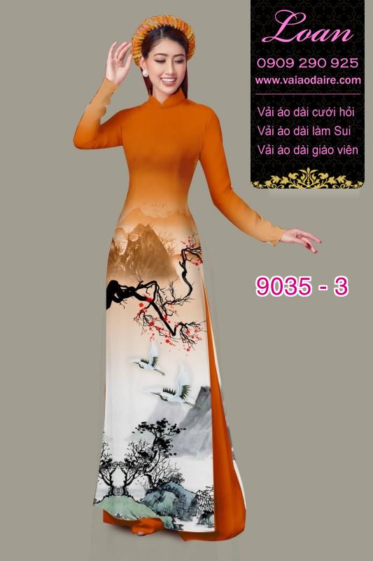 Vải áo dài phong cảnh