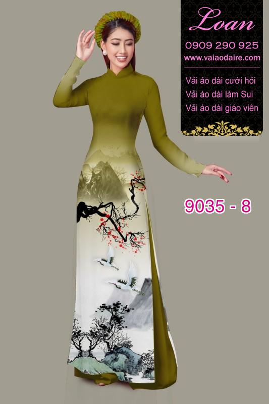 Vải áo dài phong cảnh