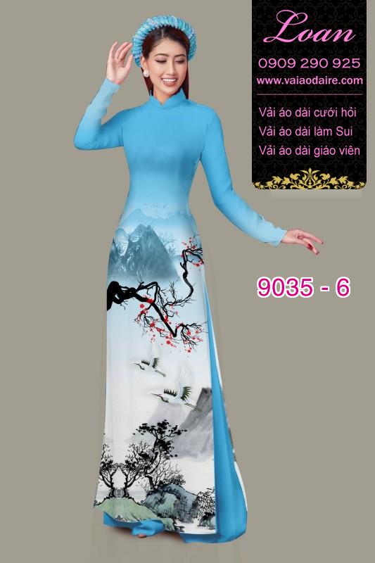 Vải áo dài phong cảnh