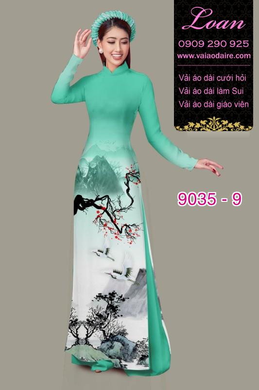 Vải áo dài phong cảnh