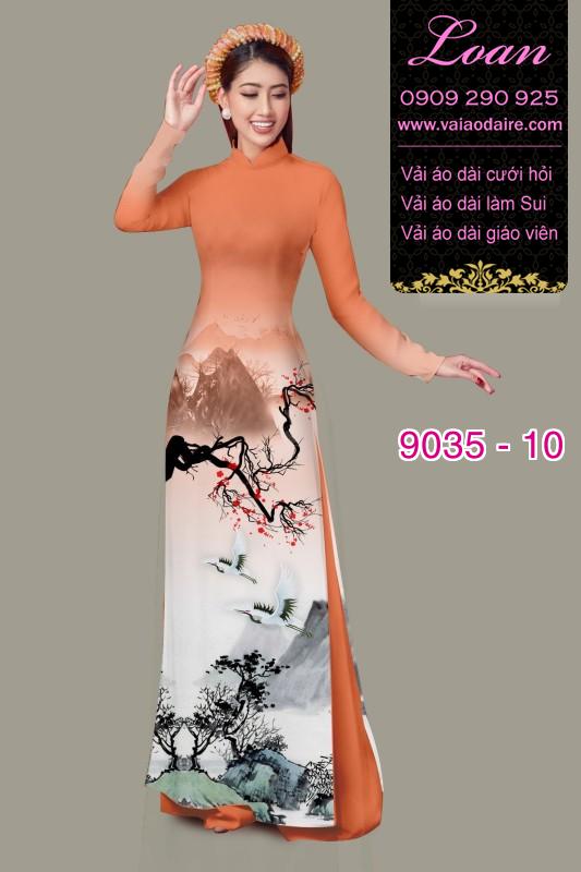 Vải áo dài phong cảnh