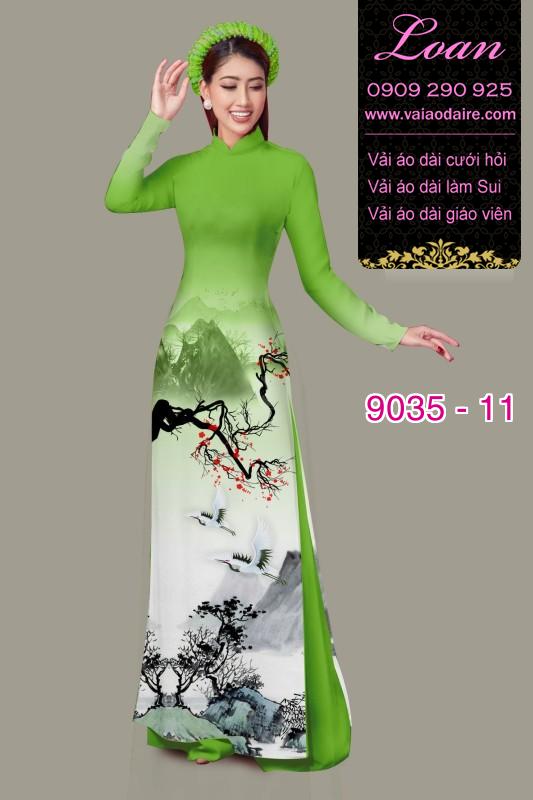 Vải áo dài phong cảnh