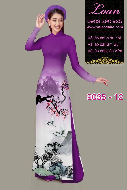Vải áo dài phong cảnh