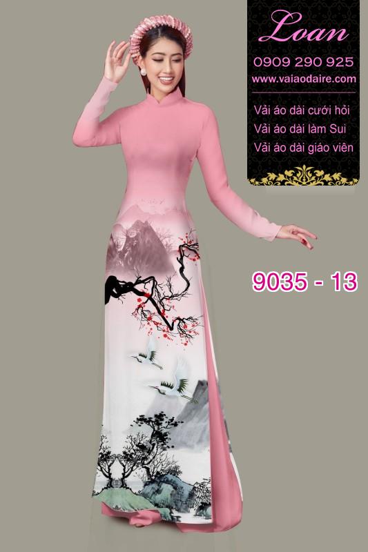 Vải áo dài phong cảnh