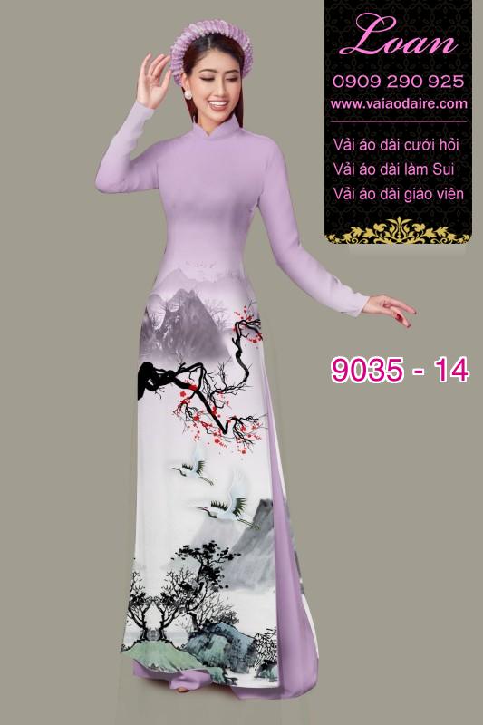 Vải áo dài phong cảnh