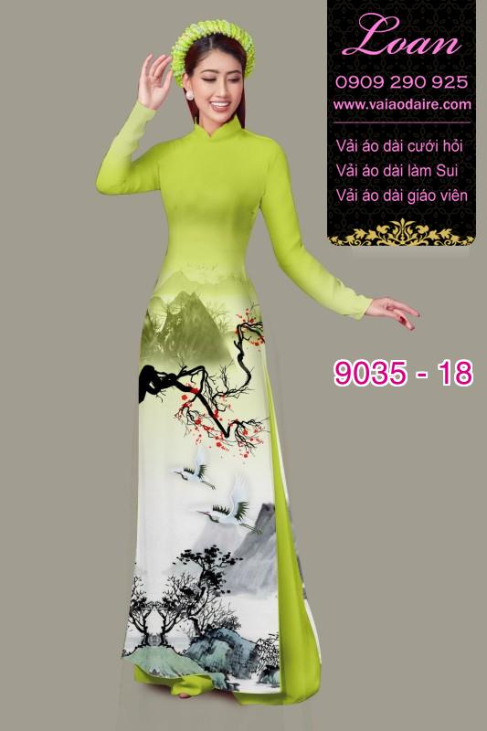 Vải áo dài phong cảnh