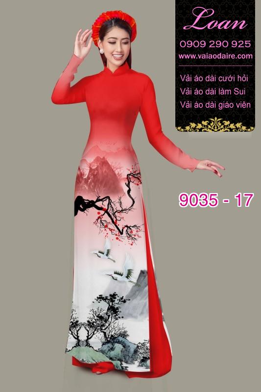 Vải áo dài phong cảnh