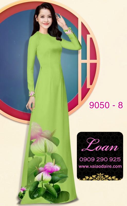 Vải áo dài hoa 3D