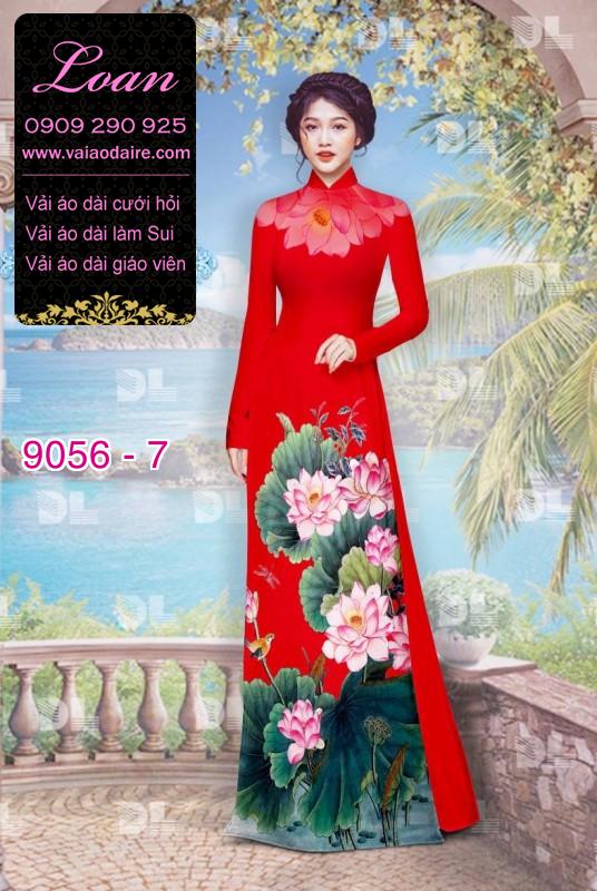 Vải áo dài hoa Sen Vải áo dài hoa Sen
