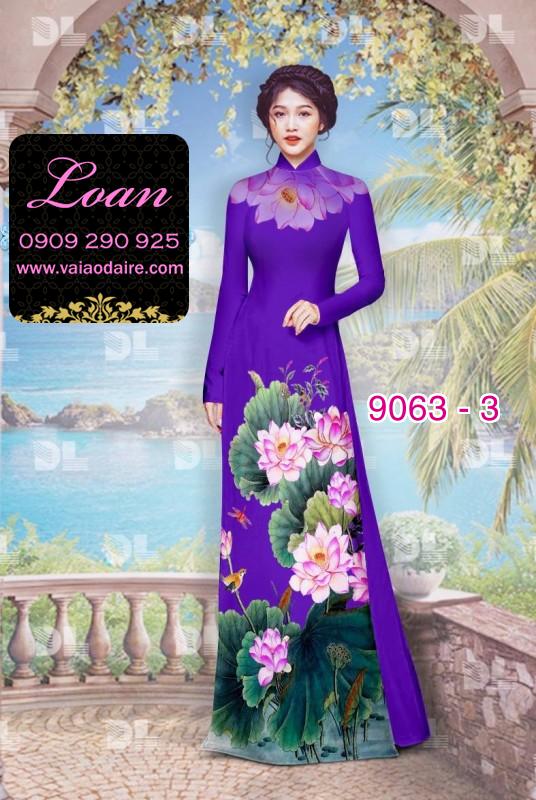 Vải áo dài hoa Sen Vải áo dài hoa Sen