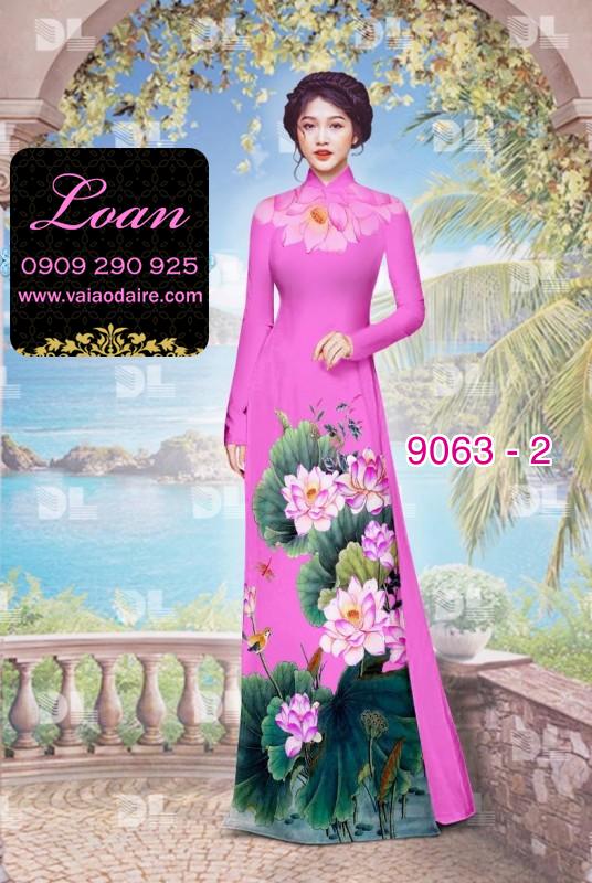 Vải áo dài hoa Sen Vải áo dài hoa Sen