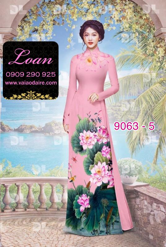 Vải áo dài hoa Sen Vải áo dài hoa Sen