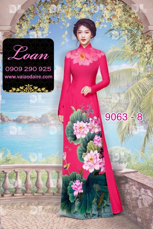 Vải áo dài hoa Sen Vải áo dài hoa Sen