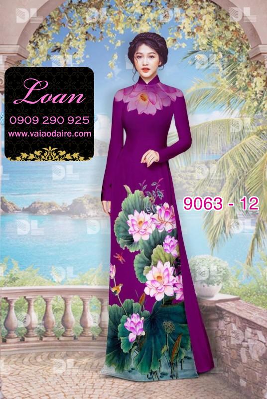 Vải áo dài hoa Sen Vải áo dài hoa Sen