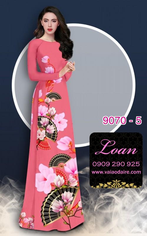 Vải áo dài hoa Đào