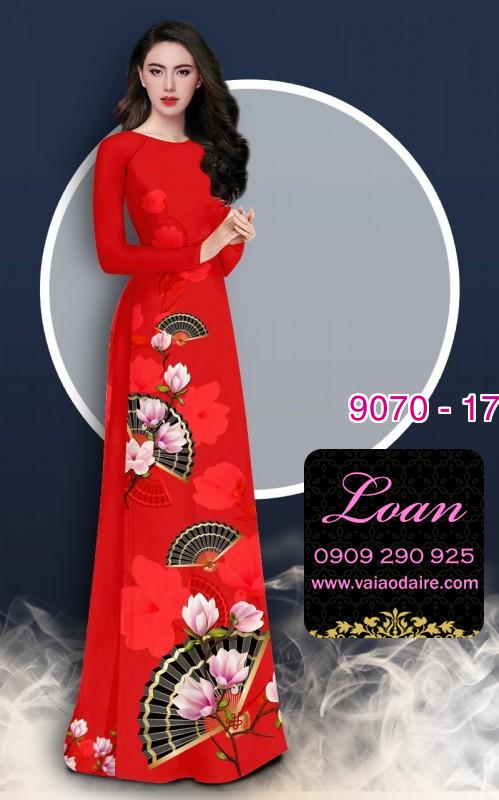 Vải áo dài hoa Đào
