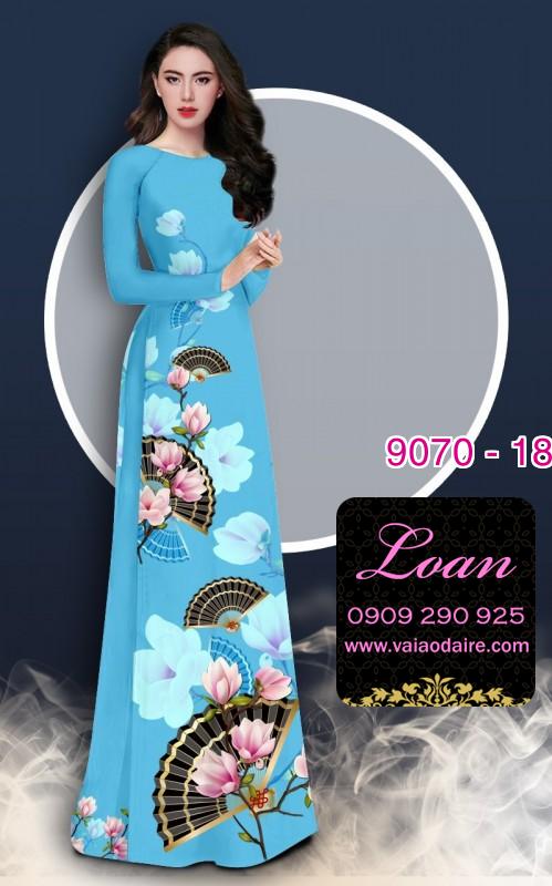Vải áo dài hoa Đào