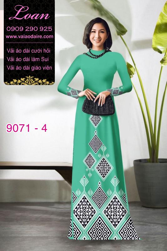 Vải áo dài hoa văn hình thoi