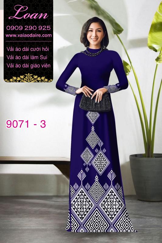 Vải áo dài hoa văn hình thoi