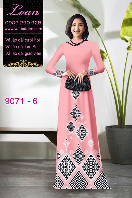Vải áo dài hoa văn hình thoi