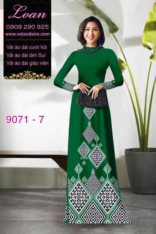 Vải áo dài hoa văn hình thoi